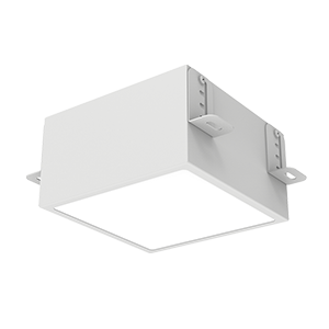 Светодиодный светильник VARTON DL-Grill для потолка Грильято 150х150 мм с шириной ламели 10 мм встраиваемый 24 Вт 3000 К 140х140х100 мм RAL9003 белый муар